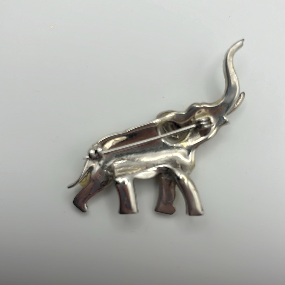 Vintage Rhinestone Donkey Elephant Penguin Dog & Bee (Signed Kramer) Brooch lot - Picture 5 of 11